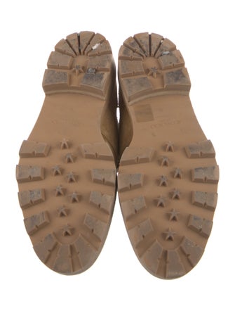 Jimmy Choo Suede Crystal Embellishments Combat Boots