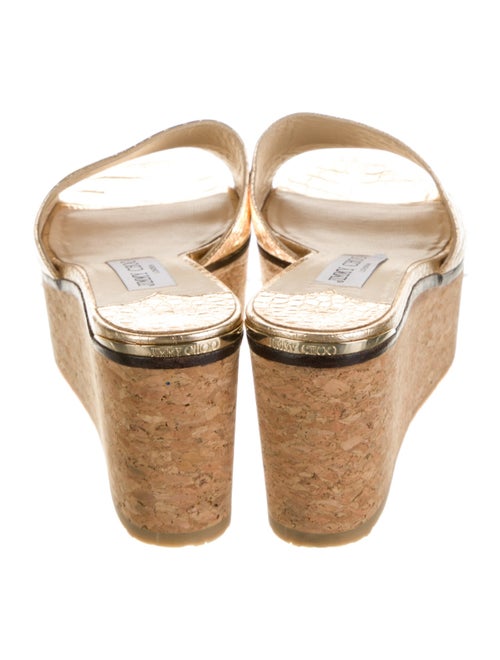 Jimmy Choo Embossed Leather Slides