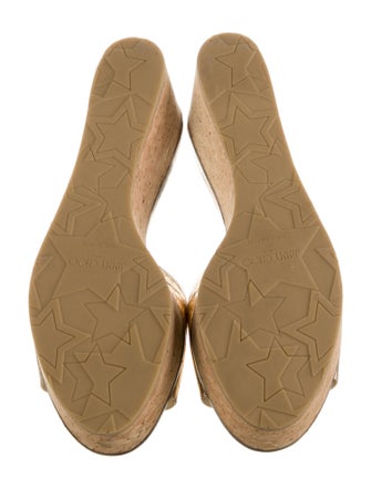 Jimmy Choo Embossed Leather Slides