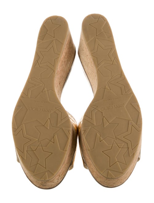 Jimmy Choo Embossed Leather Slides