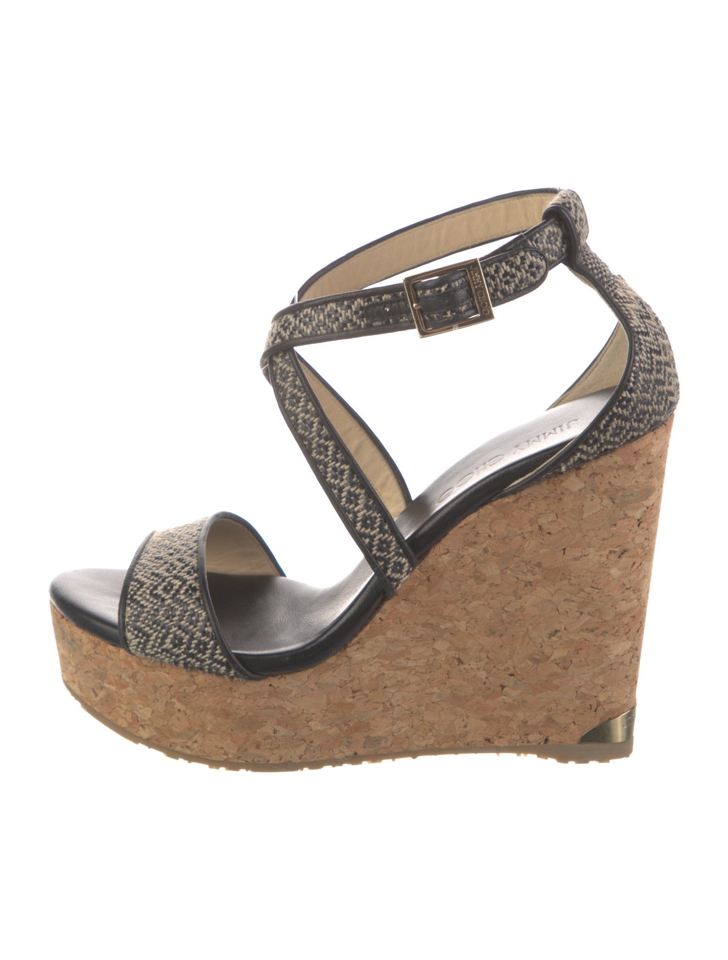 Jimmy Choo Leather Animal Print Espadrilles