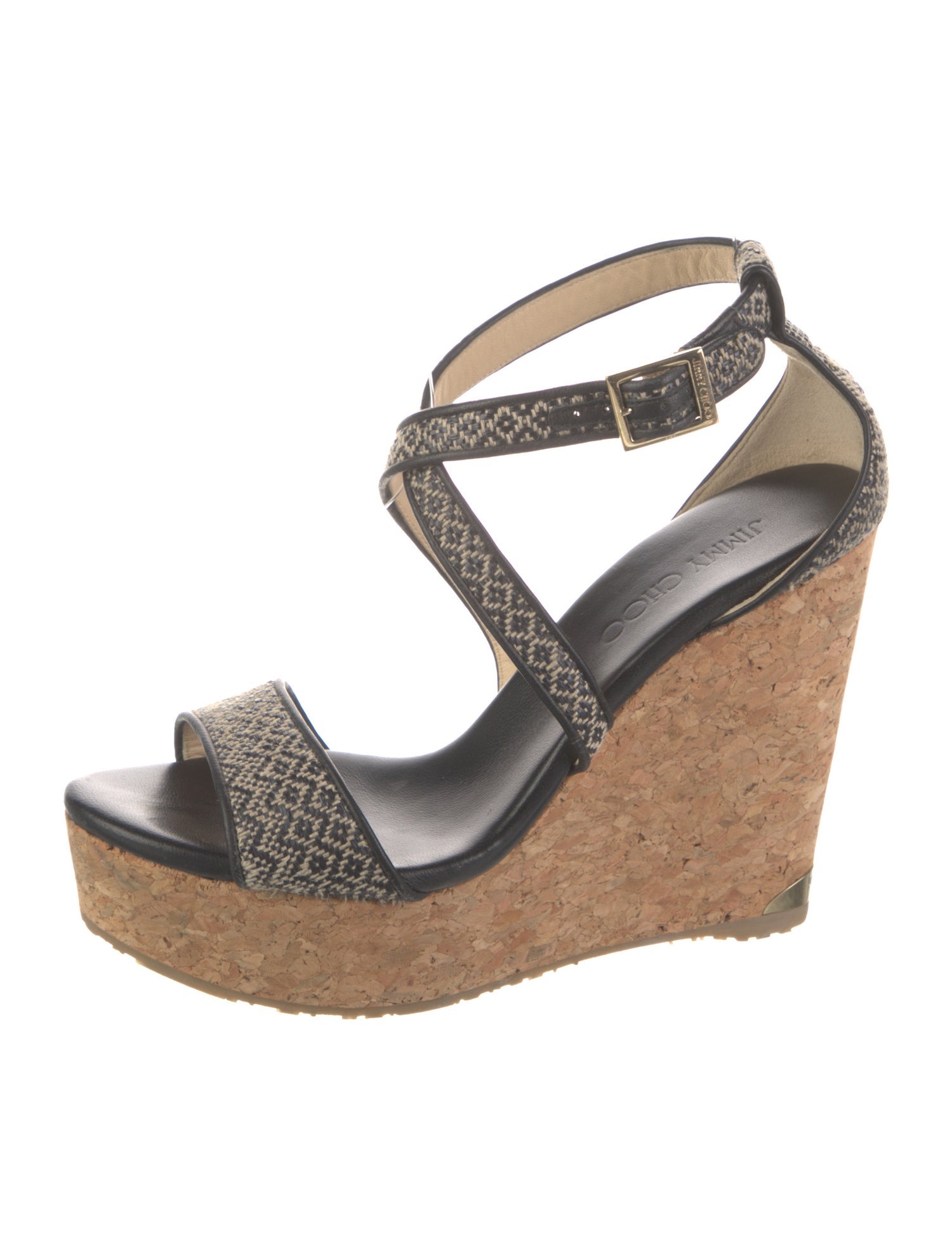 Jimmy Choo Leather Animal Print Espadrilles