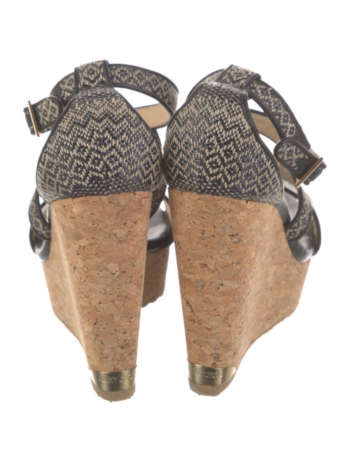 Jimmy Choo Leather Animal Print Espadrilles