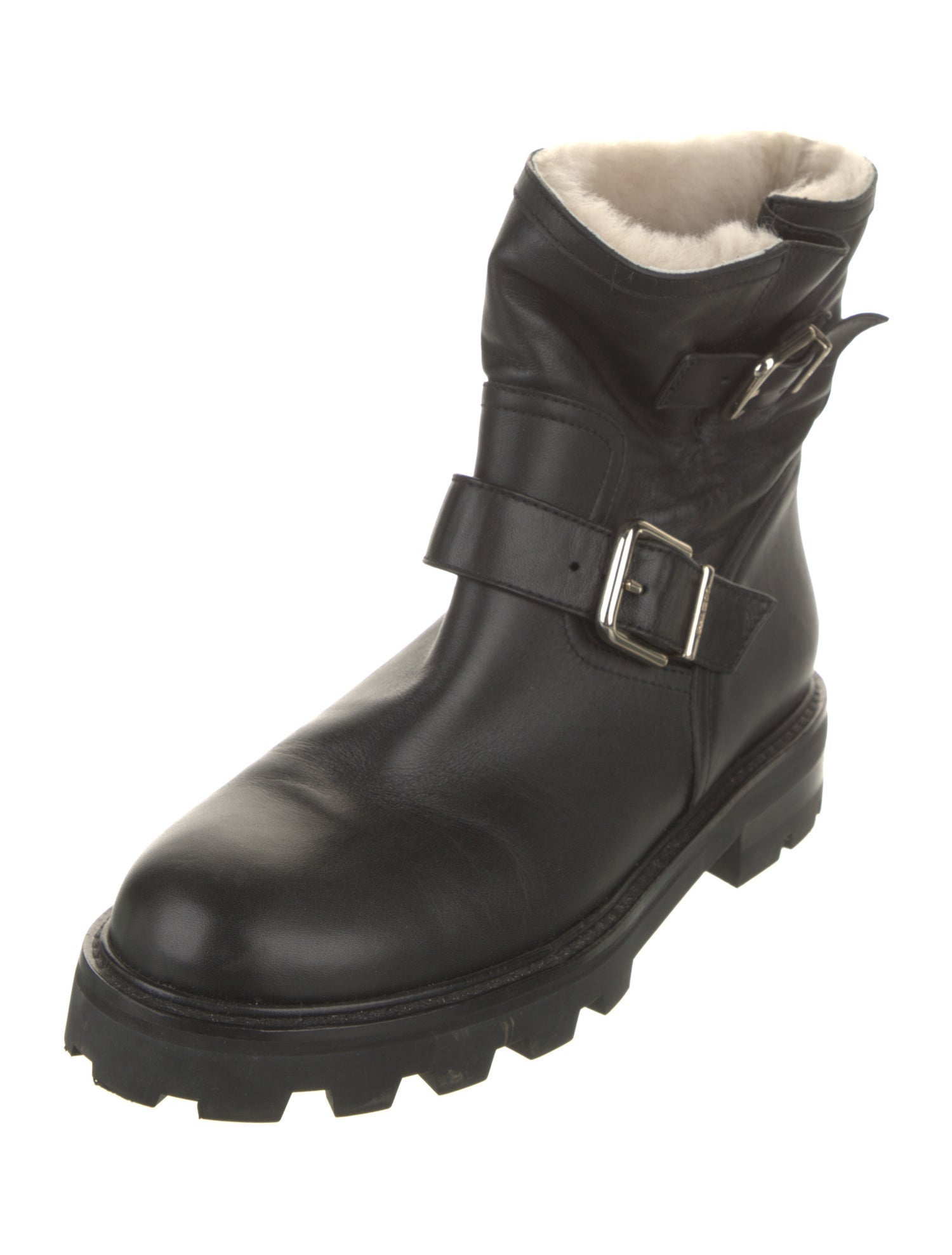 Jimmy Choo Youth Leather Moto Boots