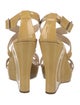 Jimmy Choo Patent Leather Leather Trim Embellishment Sandals