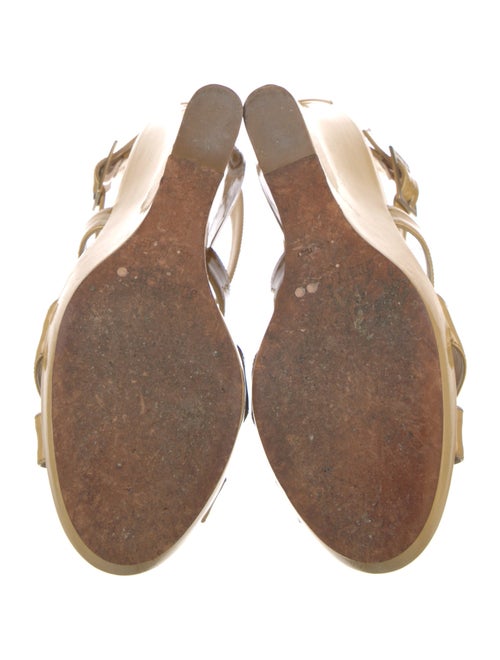 Jimmy Choo Patent Leather Leather Trim Embellishment Sandals