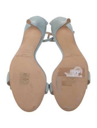 Jimmy Choo Suede Crystal Embellishments Sandals