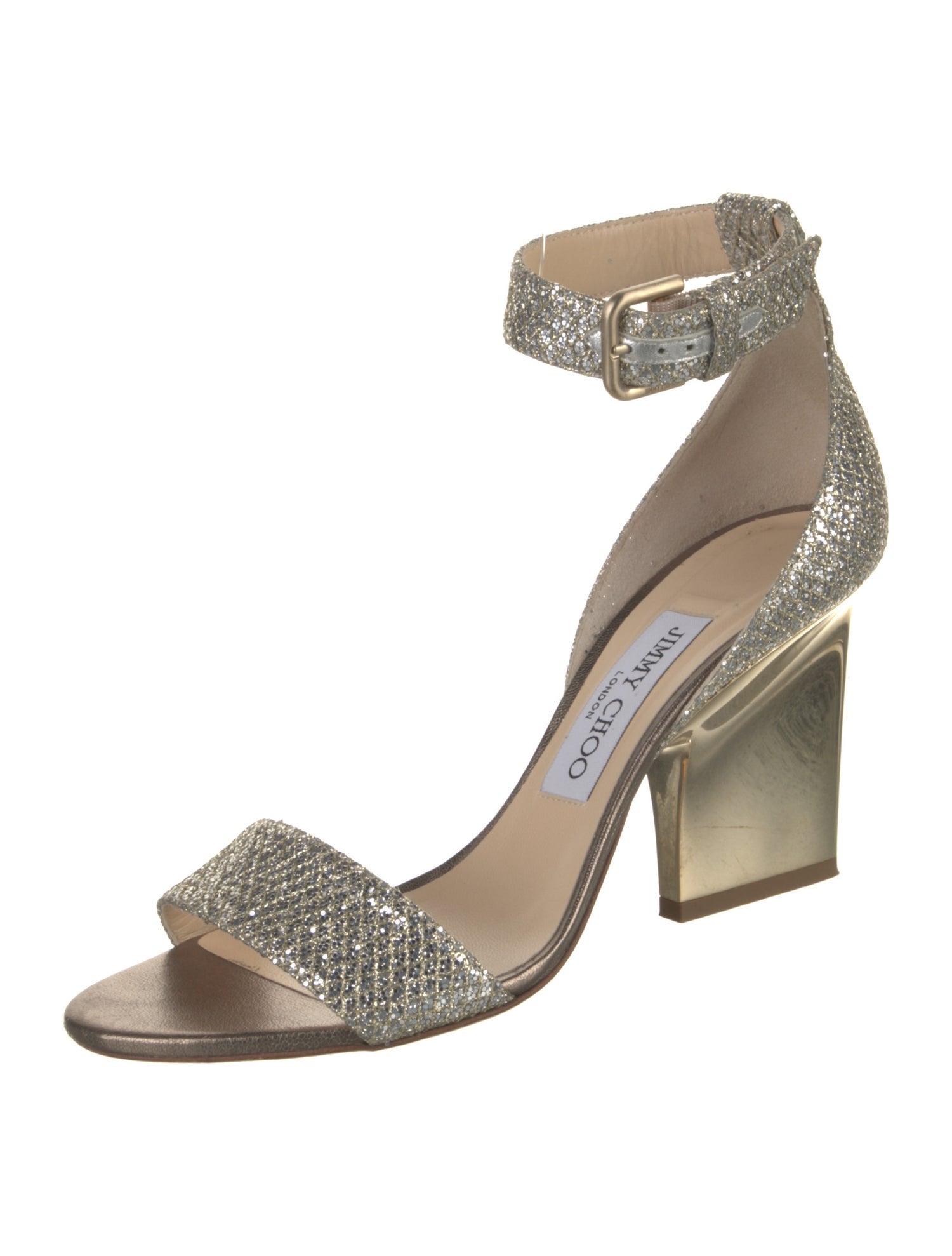 Jimmy Choo Glitter Glitter Accents Sandals