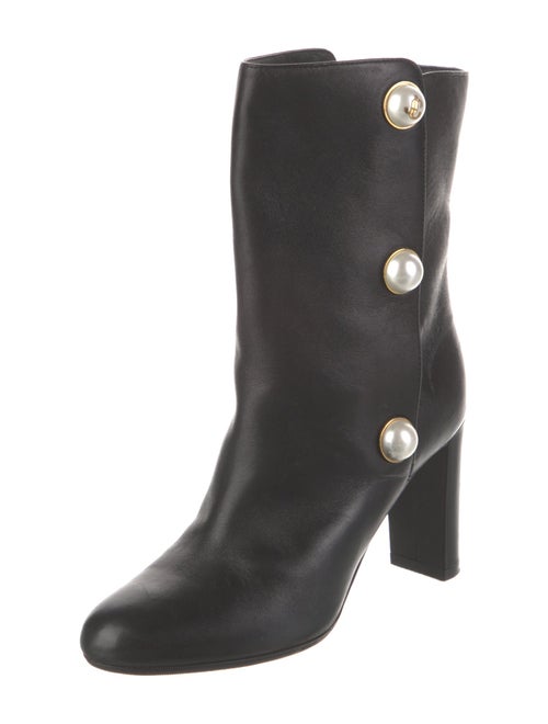 Jimmy Choo Leather Studded Accents Boots