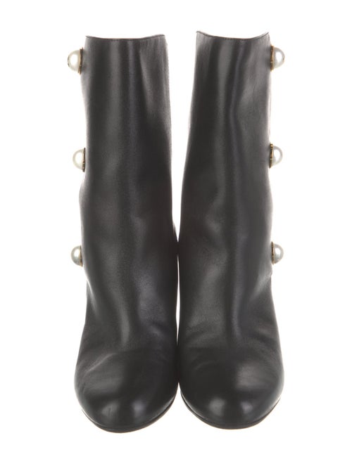 Jimmy Choo Leather Studded Accents Boots