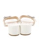 Jimmy Choo Leather Crystal Embellishments Slides