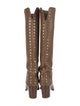 Jimmy Choo Leather Studded Accents Boots