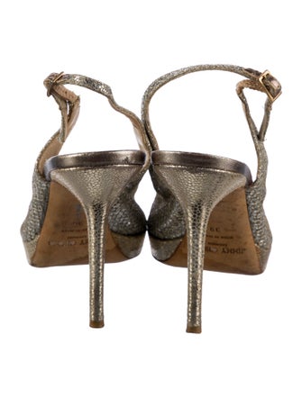 Jimmy Choo Glitter Animal Print Slingback Pumps