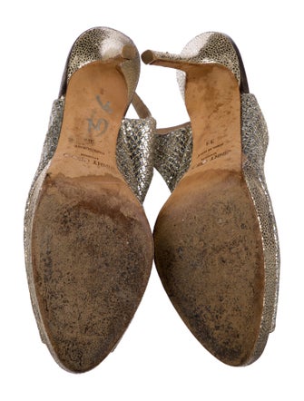 Jimmy Choo Glitter Animal Print Slingback Pumps