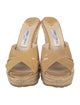 Jimmy Choo Patent Leather Leather Trim Embellishment Espadrilles
