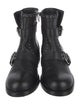 Jimmy Choo Leather Studded Accents Moto Boots