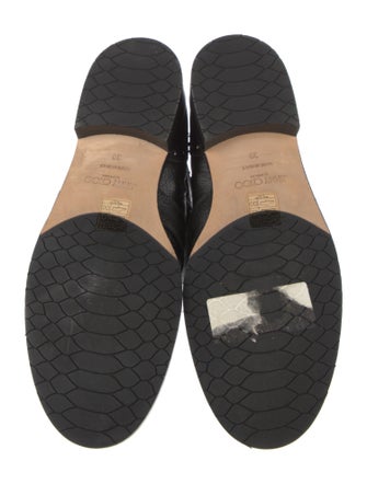 Jimmy Choo Leather Studded Accents Moto Boots