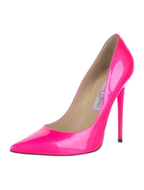 Jimmy Choo Patent Leather Pleated Accents Pumps