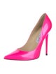 Jimmy Choo Patent Leather Pleated Accents Pumps