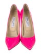 Jimmy Choo Patent Leather Pleated Accents Pumps
