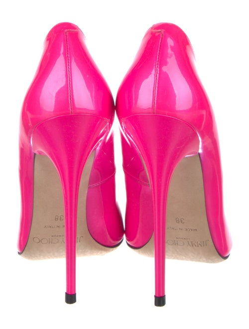 Jimmy Choo Patent Leather Pleated Accents Pumps