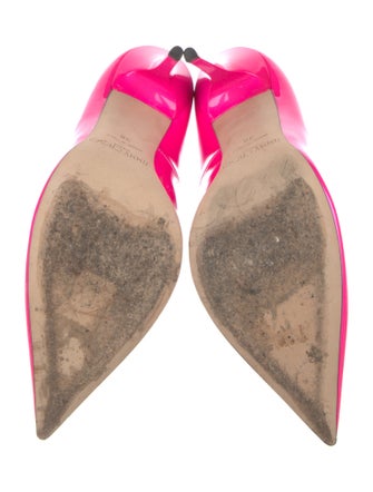 Jimmy Choo Patent Leather Pleated Accents Pumps