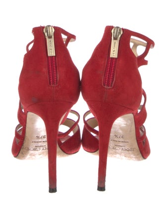 Jimmy Choo Suede Cutout Accent Sandals