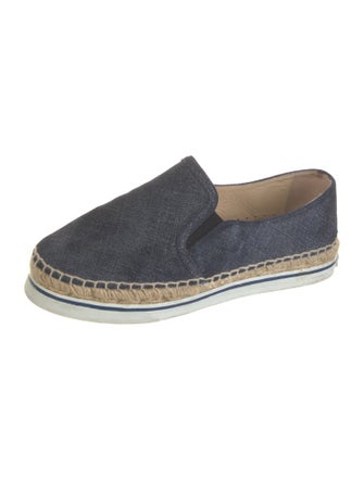 Jimmy Choo Denim Whipstitch Trim Espadrilles