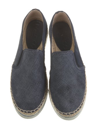 Jimmy Choo Denim Whipstitch Trim Espadrilles