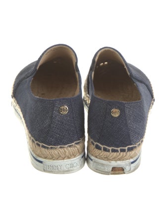Jimmy Choo Denim Whipstitch Trim Espadrilles