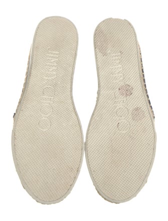 Jimmy Choo Denim Whipstitch Trim Espadrilles