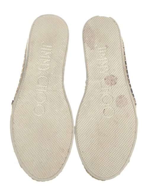 Jimmy Choo Denim Whipstitch Trim Espadrilles