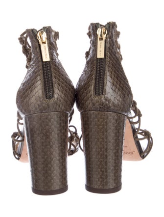 Jimmy Choo Snakeskin Animal Print Gladiator Sandals