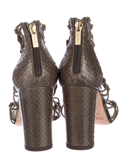 Jimmy Choo Snakeskin Animal Print Gladiator Sandals