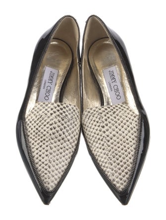 Jimmy Choo Patent Leather Animal Print Flats