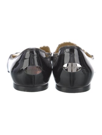Jimmy Choo Patent Leather Animal Print Flats