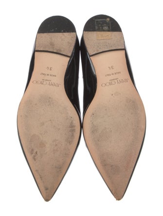 Jimmy Choo Patent Leather Animal Print Flats