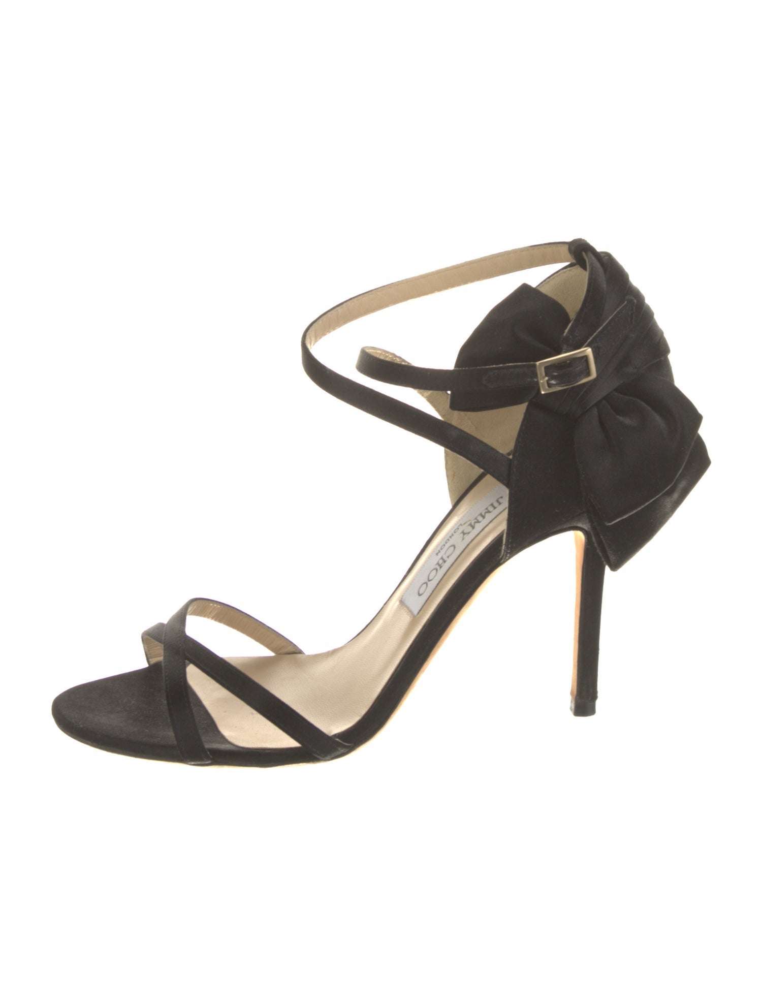 Jimmy Choo Satin Bow Accents Sandals
