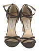 Jimmy Choo Satin Bow Accents Sandals