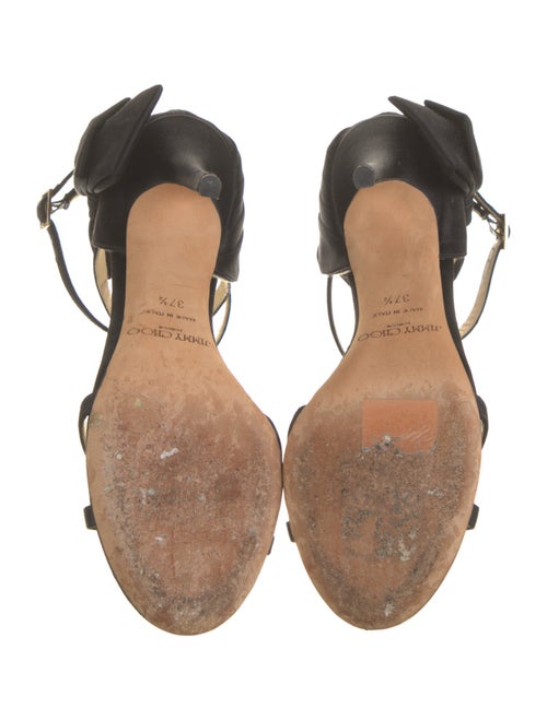 Jimmy Choo Satin Bow Accents Sandals