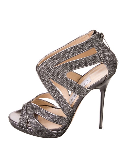 Jimmy Choo Glitter Glitter Accents Sandals