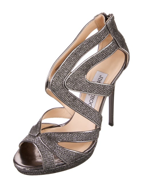 Jimmy Choo Glitter Glitter Accents Sandals