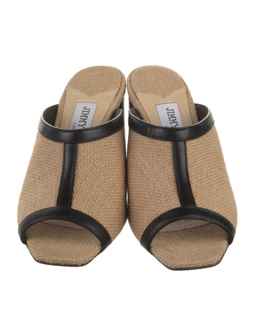 Jimmy Choo Raffia Striped Slides