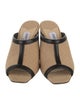 Jimmy Choo Raffia Striped Slides