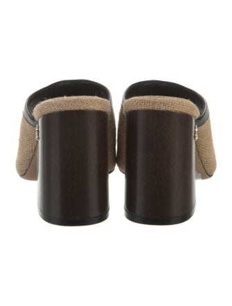 Jimmy Choo Raffia Striped Slides