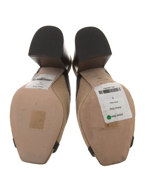 Jimmy Choo Raffia Striped Slides