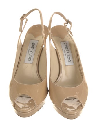 Jimmy Choo Patent Leather Slingback Sandals