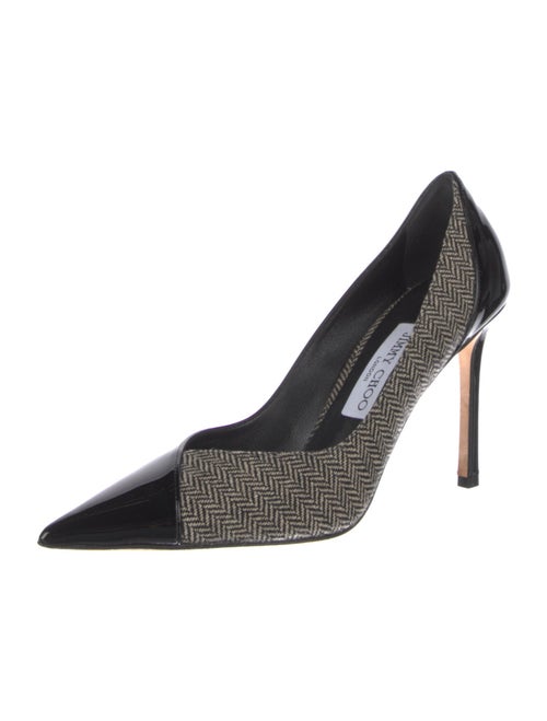 Jimmy Choo Canvas Tweed Pattern Pumps