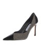 Jimmy Choo Canvas Tweed Pattern Pumps