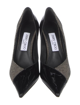 Jimmy Choo Canvas Tweed Pattern Pumps